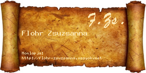 Flohr Zsuzsanna névjegykártya